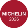 Rotes rundes Michelin-Logo mit der Jahreszahl 2026